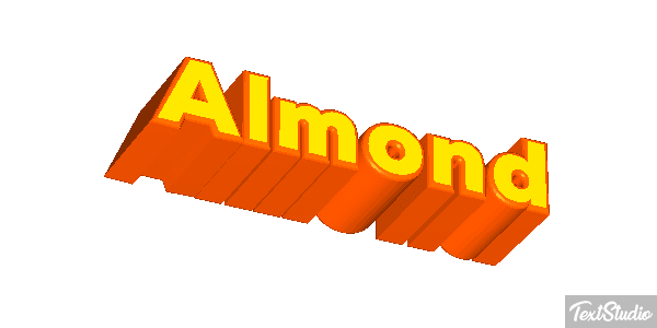 Almond Text effect