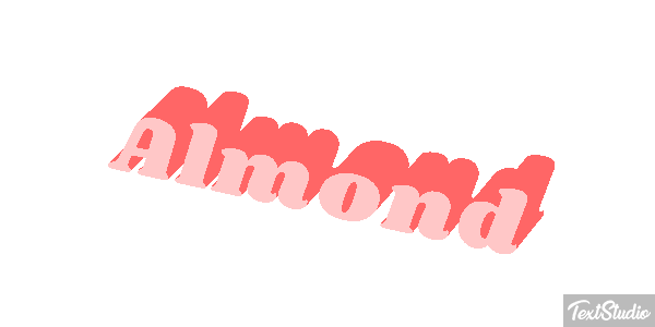 Almond Text effect