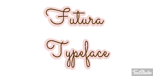 Futura Typeface Text effect