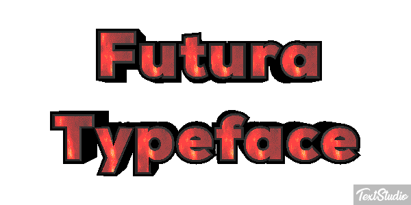 Futura Typeface Text effect