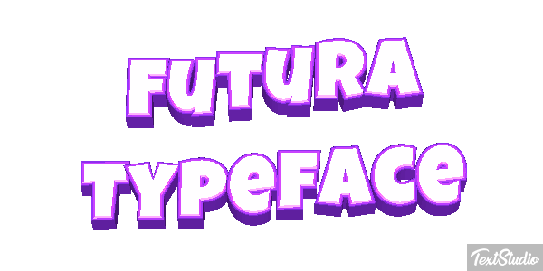 Futura Typeface Text effect
