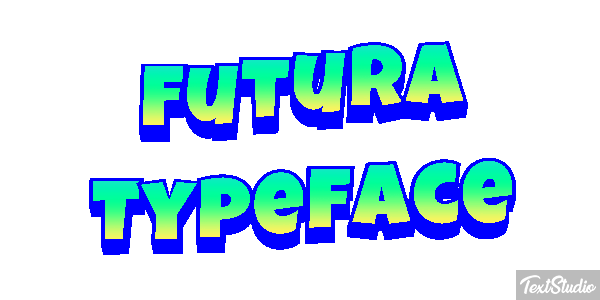 Futura Typeface Text effect