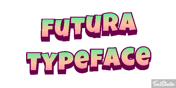 Futura Typeface Text effect
