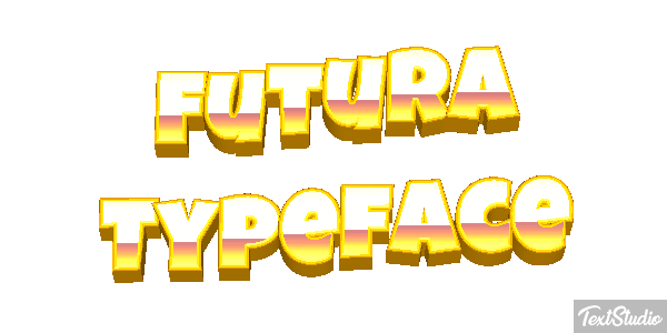 Futura Typeface Text effect