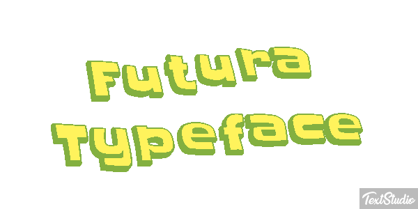 Futura Typeface Text effect