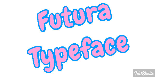 Futura Typeface Text effect