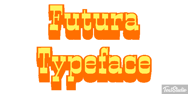 Futura Typeface Text effect