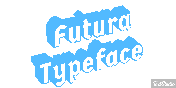 Futura Typeface Text effect