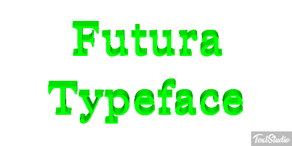 Futura Typeface Text effect