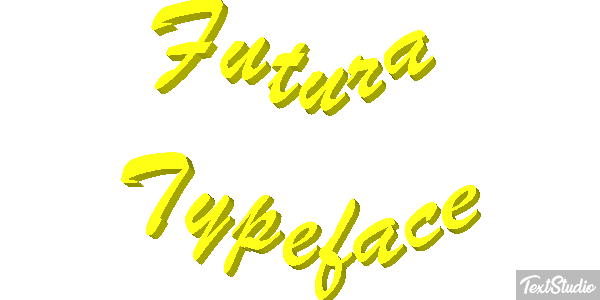 Futura Typeface Text effect