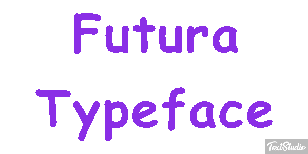 Futura Typeface Text effect