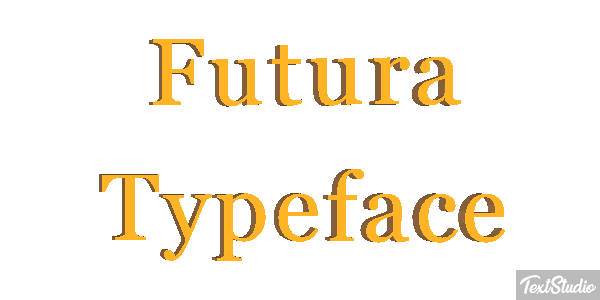 Futura Typeface Text effect