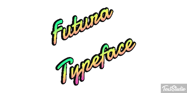 Futura Typeface Text effect
