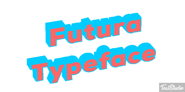 Futura Typeface Text effect