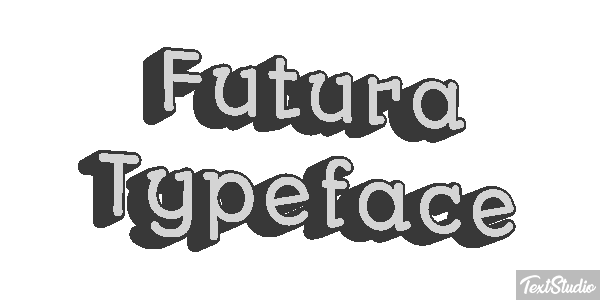 Futura Typeface Text effect