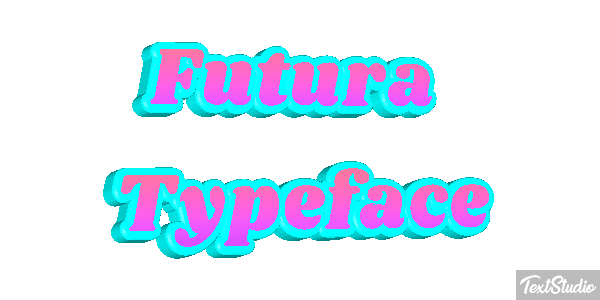 Futura Typeface Text effect