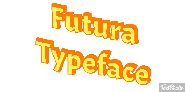 Futura Typeface Text effect