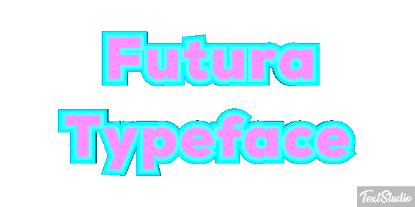 Futura Typeface Text effect