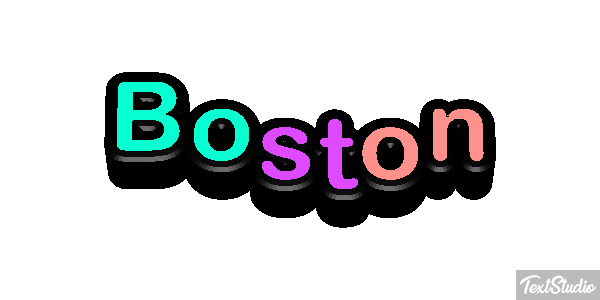Boston Text effect