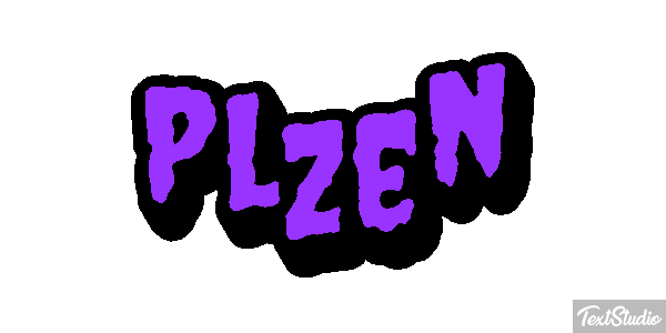 Plzeň Text effect