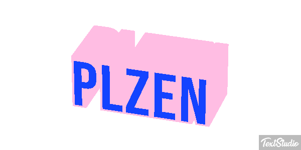 Plzeň Text effect