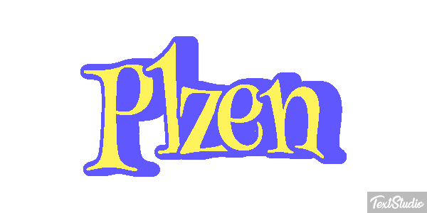 Plzeň Text effect