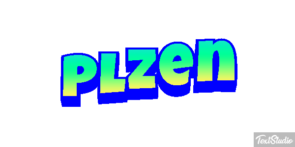Plzeň Text effect