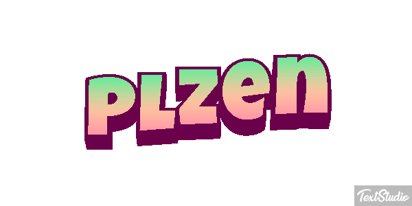 Plzeň Text effect