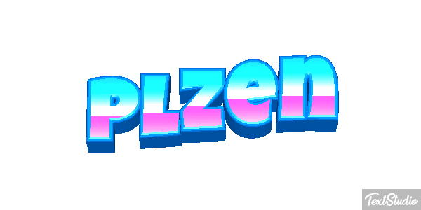 Plzeň Text effect