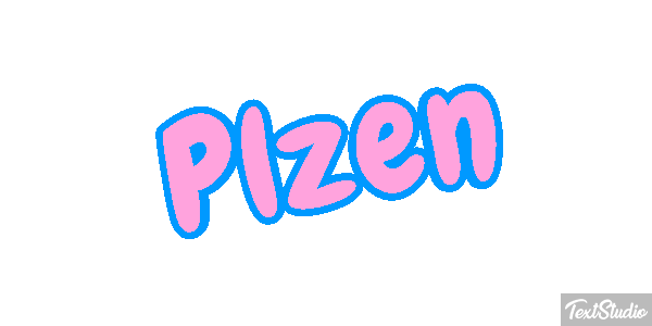Plzeň Text effect