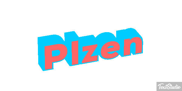 Plzeň Text effect