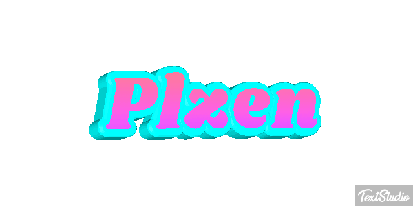 Plzeň Text effect