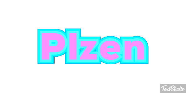 Plzeň Text effect