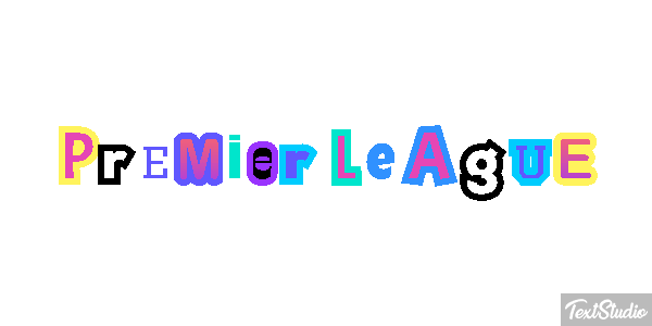 Premier League Efeito do texto