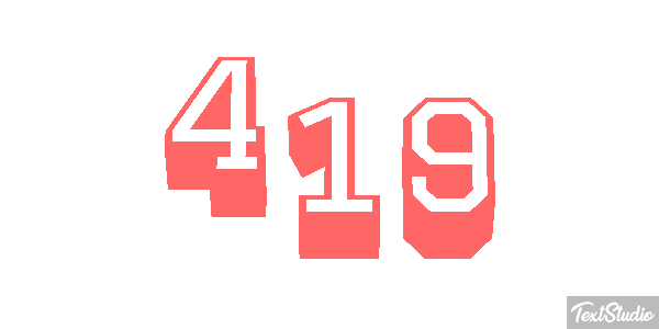 419 Tekst effect