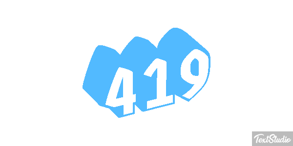 419 Tekst effect