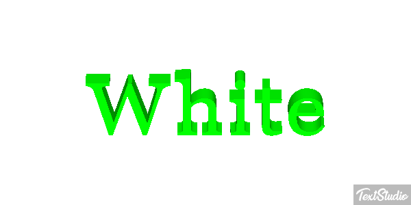 White Текстовый эффект