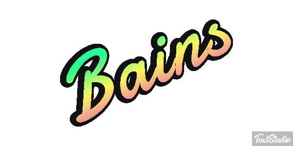 Bains Text effect