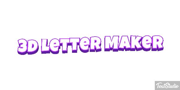 3d Letter Maker Efeito do texto