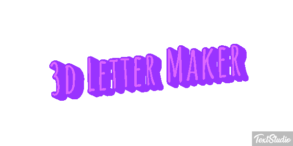 3d Letter Maker Efeito do texto