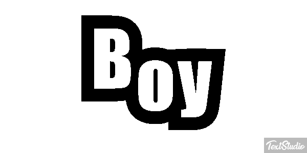 Boy Text effect