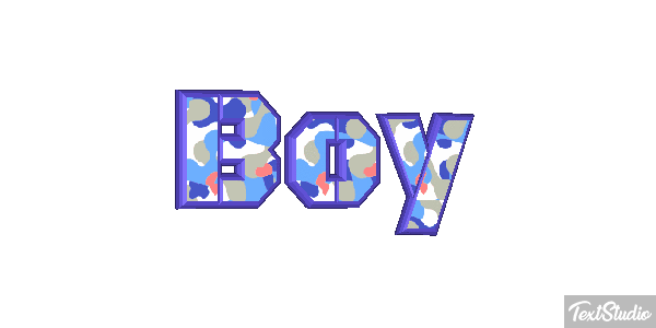 Boy Text effect