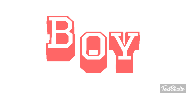 Boy Text effect