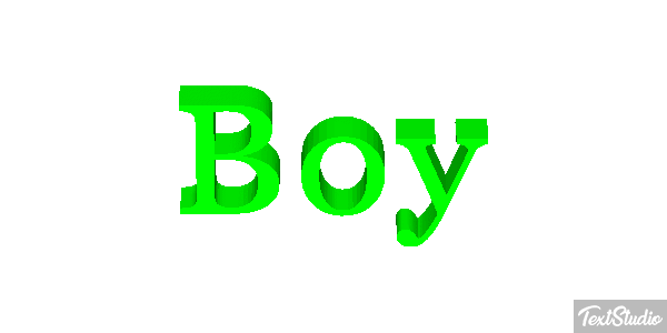 Boy Text effect