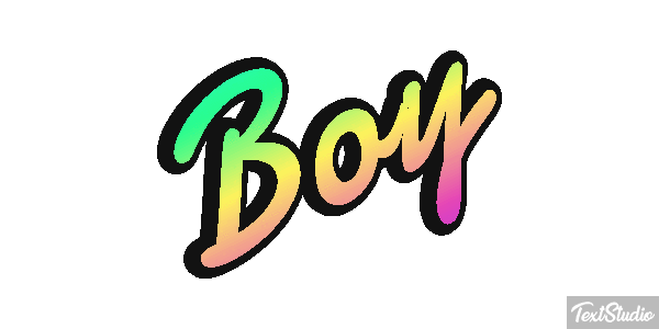 Boy Text effect