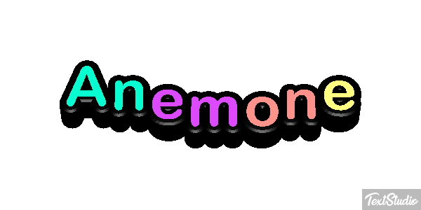 Anemone Texteffekt