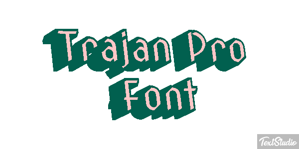 Trajan Pro Font Effetto testo