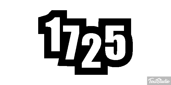 1725 Text effect