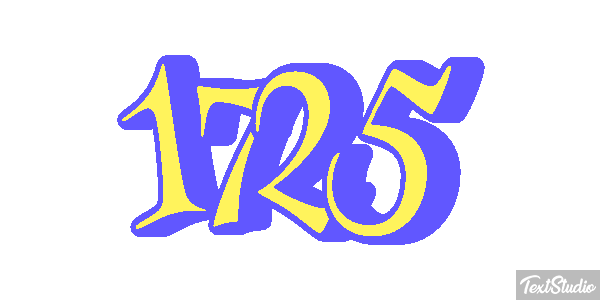 1725 Text effect