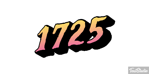 1725 Text effect